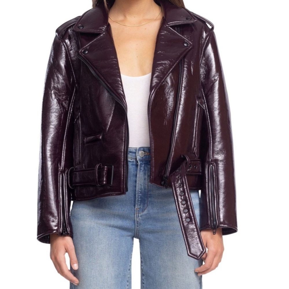 Blank NYC Deep Burgundy Leather Jacket